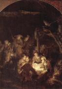 REMBRANDT Harmenszoon van Rijn The Adoration of the Shepherds oil painting artist